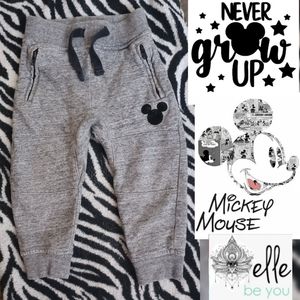 NEW Mickey Mouse DISNEY Joggers Like a Big Boy Streetwear Baby Infant 9 to 12 m